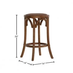 Bradford 24 in. Brown Walnut Backless Counter Stool by Linon Home Decor -Linon Home Decor Shop natural walnut linon home decor bar stools thd01921 40 1000