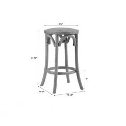 Bradford 24 in. Brown Walnut Backless Counter Stool by Linon Home Decor -Linon Home Decor Shop natural walnut linon home decor bar stools thd01921 c3 1000