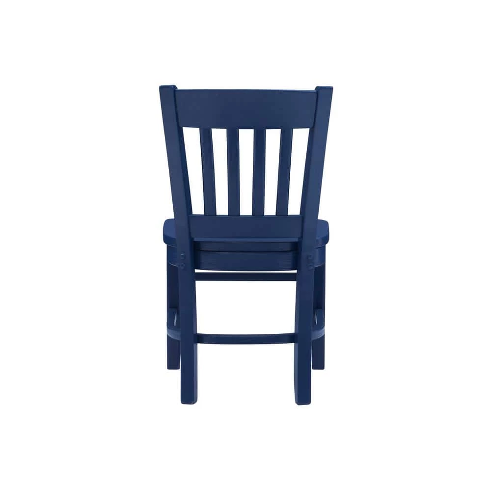 Callie Navy Wood Back and Seat Kids Chair (Set of 2) by Linon Home Decor 8 Callie Navy Wood Back and Seat Kids Chair (Set of 2) by Linon Home Decor - Image 6