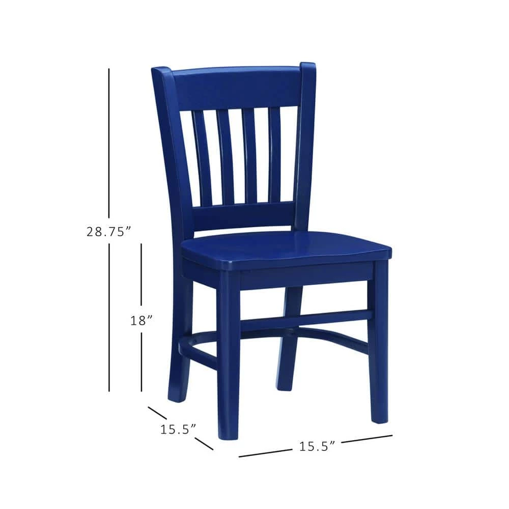 Callie Navy Wood Back and Seat Kids Chair (Set of 2) by Linon Home Decor 9 Callie Navy Wood Back and Seat Kids Chair (Set of 2) by Linon Home Decor - Image 7