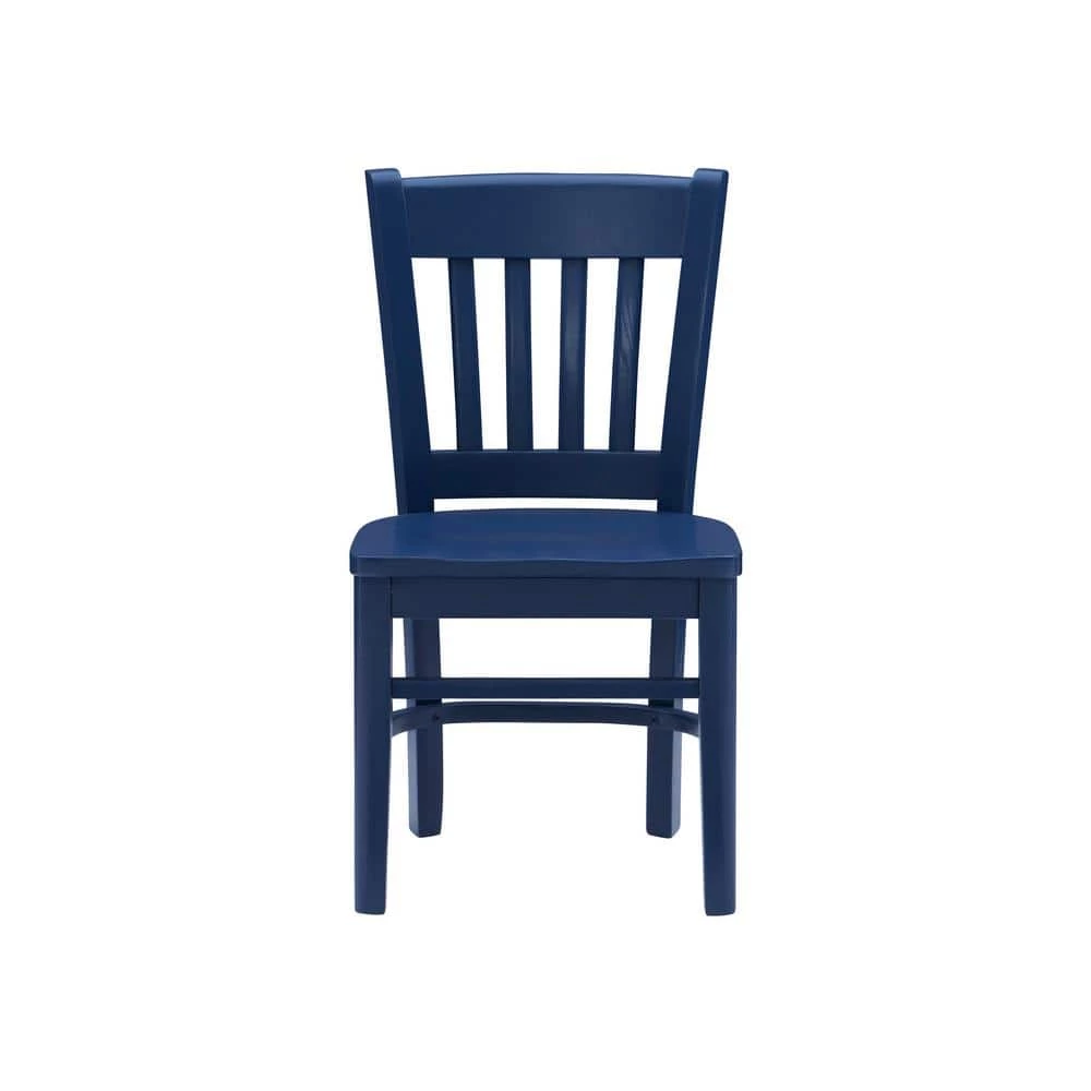 Callie Navy Wood Back and Seat Kids Chair (Set of 2) by Linon Home Decor 7 Callie Navy Wood Back and Seat Kids Chair (Set of 2) by Linon Home Decor - Image 5