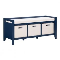 Hattie Navy Entryway Bench by Linon Home Decor