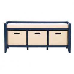 Hattie Navy Entryway Bench by Linon Home Decor -Linon Home Decor Shop navy linon home decor dining benches thd01917 c3 1000