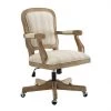 Fiona Driftwood Finish Neutral Stripes Office Chair with Arms by Linon Home Decor -Linon Home Decor Shop neutral stripes linon home decor task chairs thd03221 64 1000