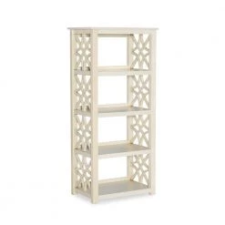 54.5 in. Off White Wood 4-shelf Accent Bookcase with Open Back by Linon Home Decor 15 54.5 in. Off White Wood 4-shelf Accent Bookcase with Open Back by Linon Home Decor -Linon Home Decor Shop off white finish linon home decor bookcases bookshelves thd00712 c3 1000