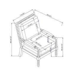 Bridgette Off-White Paisley Spindal Wood Frame Chair by Linon Home Decor -Linon Home Decor Shop off white linon home decor accent chairs thd00641 1f 1000