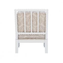 Bridgette Off-White Paisley Spindal Wood Frame Chair by Linon Home Decor -Linon Home Decor Shop off white linon home decor accent chairs thd00641 66 1000