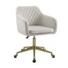 Sterling Off White Quilted Adjustable Office Chair with Castors by Linon Home Decor 2 Sterling Off White Quilted Adjustable Office Chair with Castors by Linon Home Decor -Linon Home Decor Shop off white linon home decor task chairs thd02902 64 1000