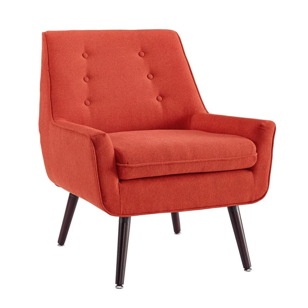 Lynne Pimento Orange Upholstered Chair by Linon Home Decor 3 Lynne Pimento Orange Upholstered Chair by Linon Home Decor