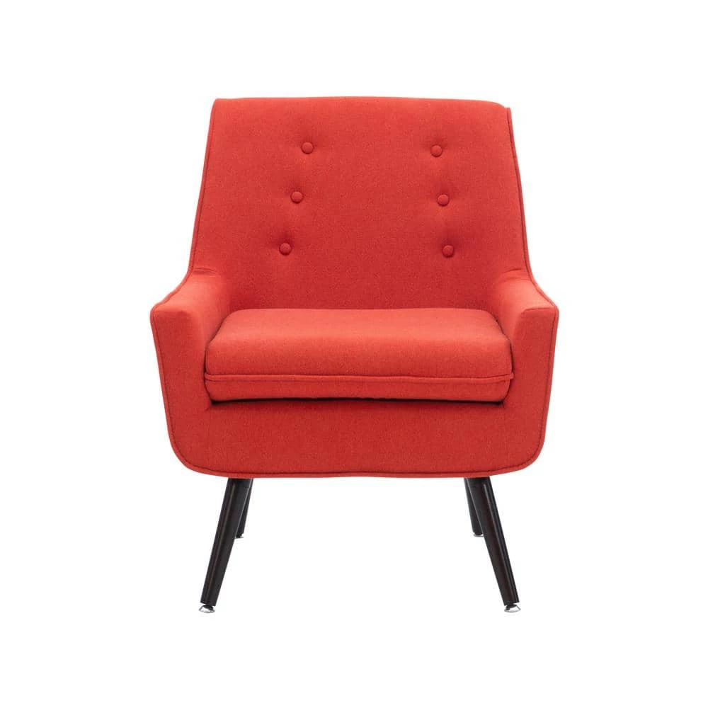 Lynne Pimento Orange Upholstered Chair by Linon Home Decor 7 Lynne Pimento Orange Upholstered Chair by Linon Home Decor - Image 5