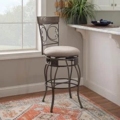 Labelle 47.75 in. H Pewter Big & Tall Barstool by Linon Home Decor 21 Labelle 47.75 in. H Pewter Big & Tall Barstool by Linon Home Decor -Linon Home Decor Shop pewter linon home decor bar stools hd221911 31 1000