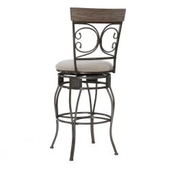 Labelle 47.75 in. H Pewter Big & Tall Barstool by Linon Home Decor 17 Labelle 47.75 in. H Pewter Big & Tall Barstool by Linon Home Decor -Linon Home Decor Shop pewter linon home decor bar stools hd221911 4f 1000