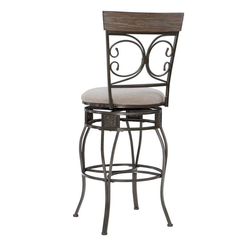 Labelle 47.75 in. H Pewter Big & Tall Barstool by Linon Home Decor 8 Labelle 47.75 in. H Pewter Big & Tall Barstool by Linon Home Decor - Image 6