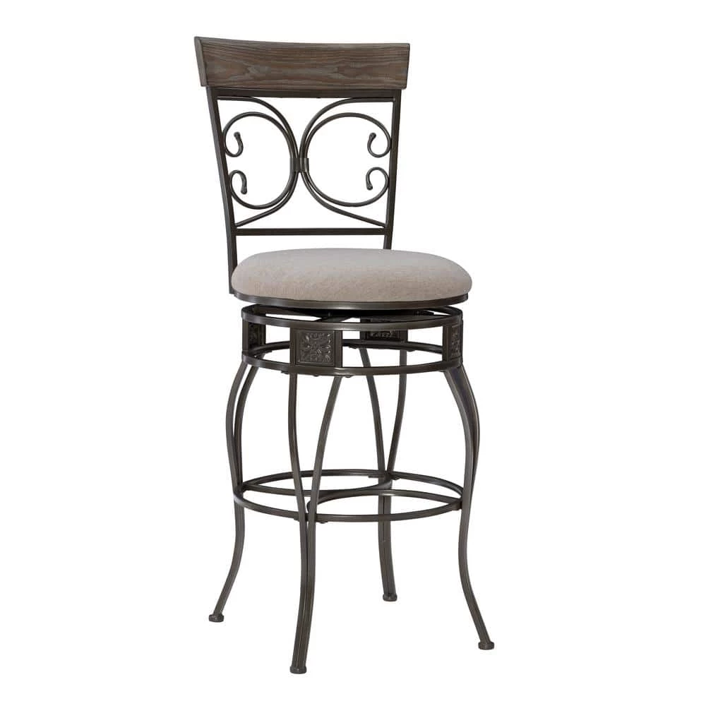 Labelle 47.75 in. H Pewter Big & Tall Barstool by Linon Home Decor 3 Labelle 47.75 in. H Pewter Big & Tall Barstool by Linon Home Decor