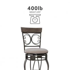 Labelle 47.75 in. H Pewter Big & Tall Barstool by Linon Home Decor 14 Labelle 47.75 in. H Pewter Big & Tall Barstool by Linon Home Decor -Linon Home Decor Shop pewter linon home decor bar stools hd221911 a0 1000