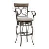 Labelle 47.75 in. H Pewter Big & Tall Arm Barstool by Linon Home Decor 2 Labelle 47.75 in. H Pewter Big & Tall Arm Barstool by Linon Home Decor -Linon Home Decor Shop pewter linon home decor bar stools hd221912 64 1000