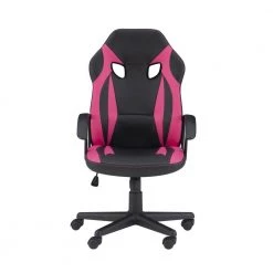 Walter Pink Faux Leather Gaming Chair with Arms by Linon Home Decor 13 Walter Pink Faux Leather Gaming Chair with Arms by Linon Home Decor -Linon Home Decor Shop pink black linon home decor gaming chairs thd04024 c3 1000