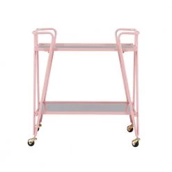 Winona Pink Bar Cart with Two Shelves and Casters by Linon Home Decor 15 Winona Pink Bar Cart with Two Shelves and Casters by Linon Home Decor -Linon Home Decor Shop pink linon home decor bar carts thd03685 c3 1000