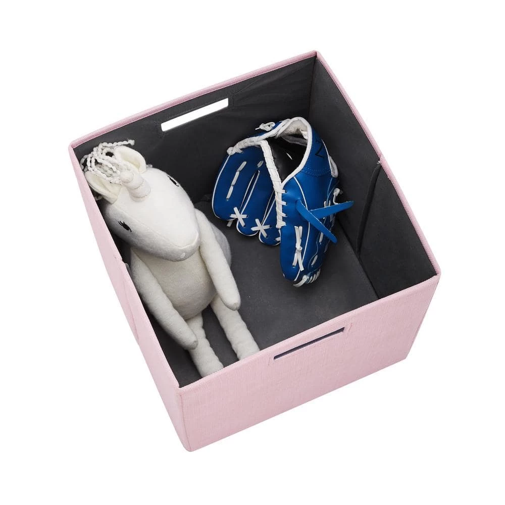 Kinsey Pink Bin (Carton of 2) by Linon Home Decor 5 Kinsey Pink Bin (Carton of 2) by Linon Home Decor - Image 3