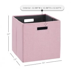 Kinsey Pink Bin (Carton of 2) by Linon Home Decor 10 Kinsey Pink Bin (Carton of 2) by Linon Home Decor -Linon Home Decor Shop pink linon home decor kids storage cubes thd03438 c3 1000