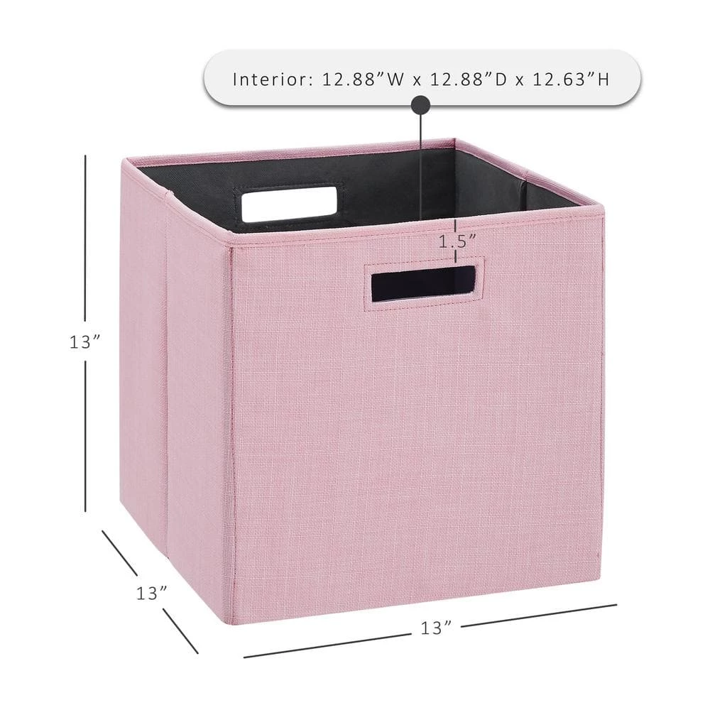 Kinsey Pink Bin (Carton of 2) by Linon Home Decor 6 Kinsey Pink Bin (Carton of 2) by Linon Home Decor - Image 4