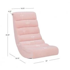 Walter Pink Sherpa Game Rocking Chair by Linon Home Decor -Linon Home Decor Shop pink linon home decor rockers gliders ottomans thd04030 1f 1000