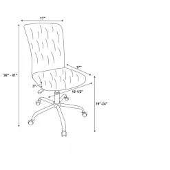 Bennet Pink Faux Fur Armless Adjustable Office Chair with Castors by Linon Home Decor -Linon Home Decor Shop pink linon home decor task chairs thd02907 fa 1000
