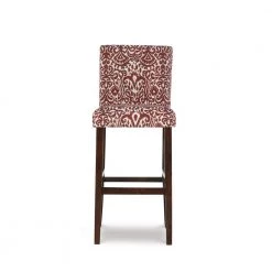 Mariko 43 in. H Red Upholstered Espresso Wood 30 in. Seat Height Bar Stool with Padded Seat by Linon Home Decor 11 Mariko 43 in. H Red Upholstered Espresso Wood 30 in. Seat Height Bar Stool with Padded Seat by Linon Home Decor -Linon Home Decor Shop red linon home decor bar stools thd03213 c3 1000