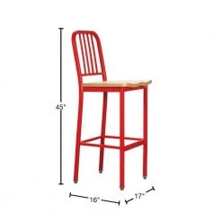 Corbin Red Metal 30 in. Barstool with Wood Seat (Set of 2) by Linon Home Decor 14 Corbin Red Metal 30 in. Barstool with Wood Seat (Set of 2) by Linon Home Decor -Linon Home Decor Shop red linon home decor bar stools thdac3739 40 1000