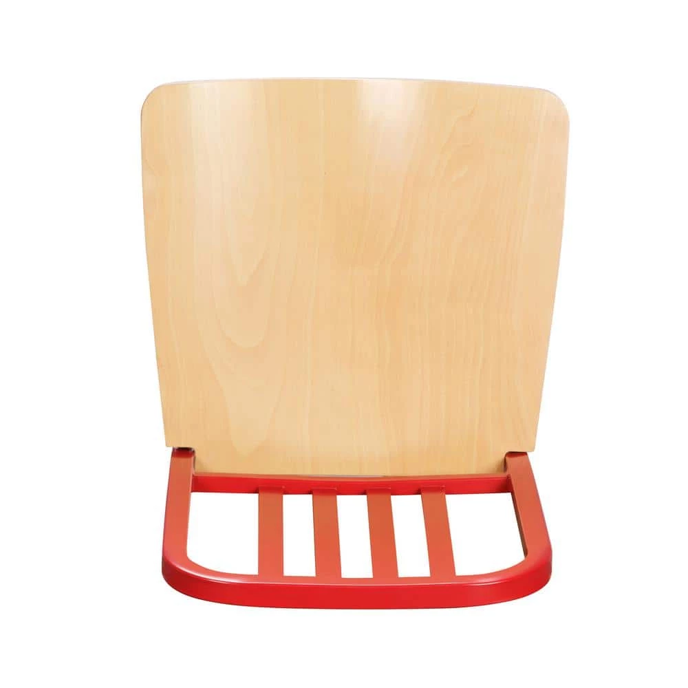 Corbin Red Metal 30 in. Barstool with Wood Seat (Set of 2) by Linon Home Decor 6 Corbin Red Metal 30 in. Barstool with Wood Seat (Set of 2) by Linon Home Decor - Image 4