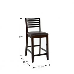 Triena 24 in. Rich Espresso Cushioned Bar Stool by Linon Home Decor -Linon Home Decor Shop rich espresso dark brown linon home decor bar stools 01863esp 01 kd u 40 1000