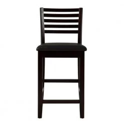 Triena 24 in. Rich Espresso Cushioned Bar Stool by Linon Home Decor -Linon Home Decor Shop rich espresso dark brown linon home decor bar stools 01863esp 01 kd u 77 1000