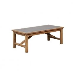 Cayla 48 in. Rustic Brown Large Rectangle Resin Coffee Table by Linon Home Decor -Linon Home Decor Shop rustic brown linon home decor coffee tables thd02054 fa 1000