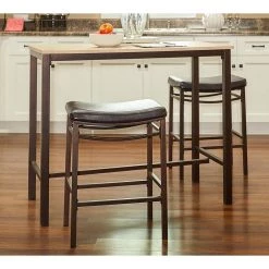 Betty 3-Piece Rustic Brown Bar Table Set by Linon Home Decor -Linon Home Decor Shop rustic brown linon home decor dining room sets 030411mtl01u 31 1000