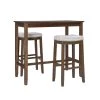 Concord 3-Pieces Rustic and Stripe Wood Top Bar Set by Linon Home Decor 1 Concord 3-Pieces Rustic and Stripe Wood Top Bar Set by Linon Home Decor -Linon Home Decor Shop rustic brown linon home decor dining room sets thd04126 64 1000