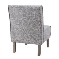 Lily Stone Grey Upholstered Slipper Chair by Linon Home Decor -Linon Home Decor Shop rustic gray linon home decor accent chairs thd02717 1f 1000
