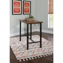 Austin 3-Piece Rustin Brown Bar Table Set by Linon Home Decor -Linon Home Decor Shop rustin brown linon home decor dining room sets 030413mtl01u 44 1000