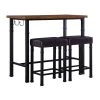 Austin 3-Piece Rustin Brown Bar Table Set by Linon Home Decor -Linon Home Decor Shop rustin brown linon home decor dining room sets 030413mtl01u 64 1000