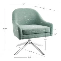 Joslyn Capri Swivel Polyester Fabric Accent Chair by Linon Home Decor 14 Joslyn Capri Swivel Polyester Fabric Accent Chair by Linon Home Decor -Linon Home Decor Shop seafoam green linon home decor accent chairs thd04089 44 1000