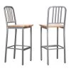 Washington 17.5 in. W x 16.5 in. D x 45 in. H Metal Barstool (Carton of 2) by Linon Home Decor -Linon Home Decor Shop silver linon home decor bar stools thdac03638 64 1000