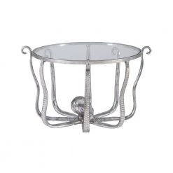 Okemo 31 W in. Silver Octopus Round Glass Top Coffee Table by Linon Home Decor 13 Okemo 31 W in. Silver Octopus Round Glass Top Coffee Table by Linon Home Decor -Linon Home Decor Shop silver linon home decor coffee tables hd221872 66 1000