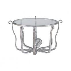 Okemo 31 W in. Silver Octopus Round Glass Top Coffee Table by Linon Home Decor 14 Okemo 31 W in. Silver Octopus Round Glass Top Coffee Table by Linon Home Decor -Linon Home Decor Shop silver linon home decor coffee tables hd221872 c3 1000