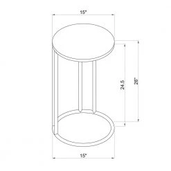 Maureen Silver Capiz Mosaic Accent C Table by Linon Home Decor 18 Maureen Silver Capiz Mosaic Accent C Table by Linon Home Decor -Linon Home Decor Shop silver linon home decor end side tables thd02764 76 1000