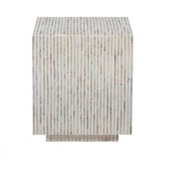 Kora 16 in. Silver 18 in. H Square Capiz Shell End Table by Linon Home Decor -Linon Home Decor Shop silver linon home decor end side tables thd03157 c3 1000