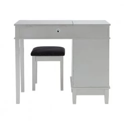 2-Piece Silver Vanity Set by Linon Home Decor 17 2-Piece Silver Vanity Set by Linon Home Decor -Linon Home Decor Shop silver linon home decor makeup vanities 58036sil 01 kd u 66 1000