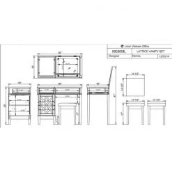 2-Piece Silver Vanity Set by Linon Home Decor 24 2-Piece Silver Vanity Set by Linon Home Decor -Linon Home Decor Shop silver linon home decor makeup vanities 58036sil 01 kd u 76 1000