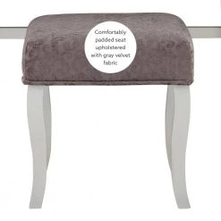 Harper 2-Piece Silver Vanity Set by Linon Home Decor 16 Harper 2-Piece Silver Vanity Set by Linon Home Decor -Linon Home Decor Shop silver linon home decor makeup vanities 580432sil01u 1d 1000