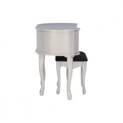 Jodi Silver Vanity Set with Flip Top Mirror 30 in. H x 40.5 in. W x 19.2 in. D by Linon Home Decor -Linon Home Decor Shop silver linon home decor makeup vanities thd03533 4f 1000