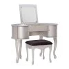 Jodi Silver Vanity Set with Flip Top Mirror 30 in. H x 40.5 in. W x 19.2 in. D by Linon Home Decor 2 Jodi Silver Vanity Set with Flip Top Mirror 30 in. H x 40.5 in. W x 19.2 in. D by Linon Home Decor -Linon Home Decor Shop silver linon home decor makeup vanities thd03533 64 1000