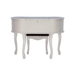 Jodi Silver Vanity Set with Flip Top Mirror 30 in. H x 40.5 in. W x 19.2 in. D by Linon Home Decor -Linon Home Decor Shop silver linon home decor makeup vanities thd03533 66 1000